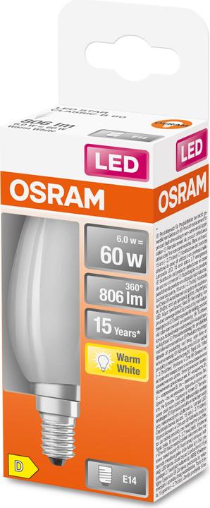 Actual product image Osram Star Classic B (E14, 6 W, 806 lm, 1 x, D)