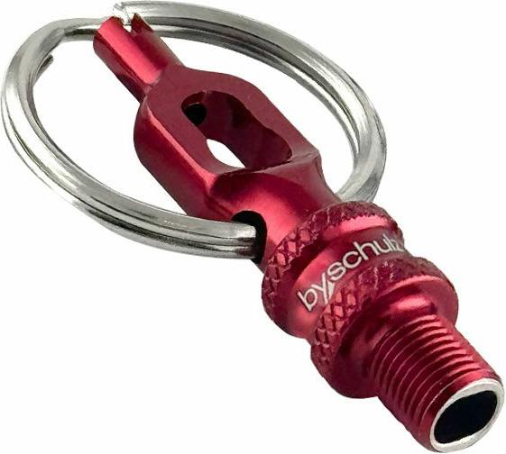 By.schulz Ventiladapter V.5 Mini-Tool Alu eloxiert RED 1 Stück (Ventiladapter Set)