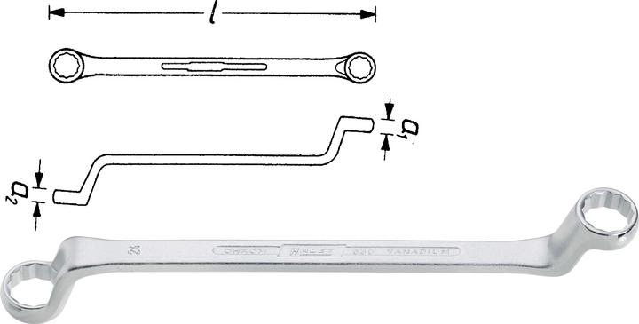 Productafbeelding HAZET Dubbele baksleutel 21 - 22 m (21 mm, 22 mm)