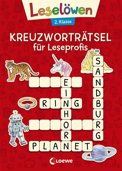 Produktbild Leselöwen Kreuzworträtsel für Leseprofis - 2. Klasse (Rot) (Deutsch, Loewe Lernen und Rätseln, Katrin Merle, Loewe Erstlesebücher, 2019)