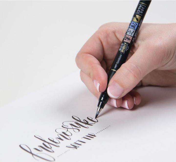 Actual product image Tombow Fudenosuke (Black, 1 x)