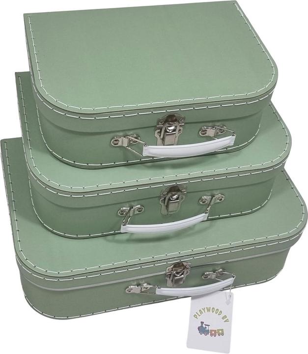 Playwood Set de valises en carton Vert, 3pcs.