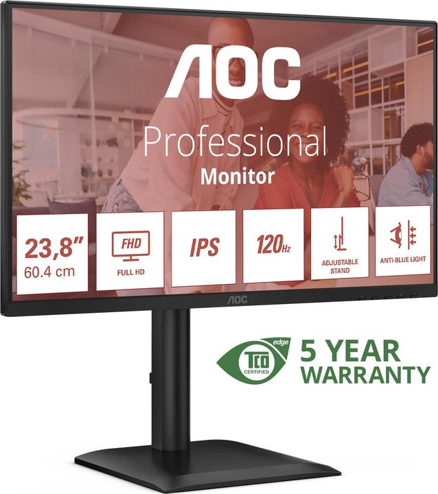 Produktbild AOC 24E4U - 24 Zoll Full HD Monitor, höh (1920 x 1080 Pixel, 23.80")
