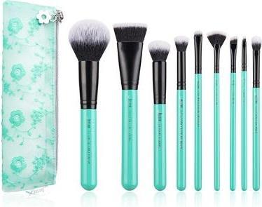 Jessup Pinceau de maquillage 9 pièces Pinceaux de maquillage professionnels avec sac cosmétique Pinceau (Set)