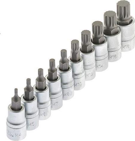 Produktbild ASTAL Innen Vielzahn Steckschlüssel Satz 1/2" (12.5 mm) 10-tlg. (1/2")