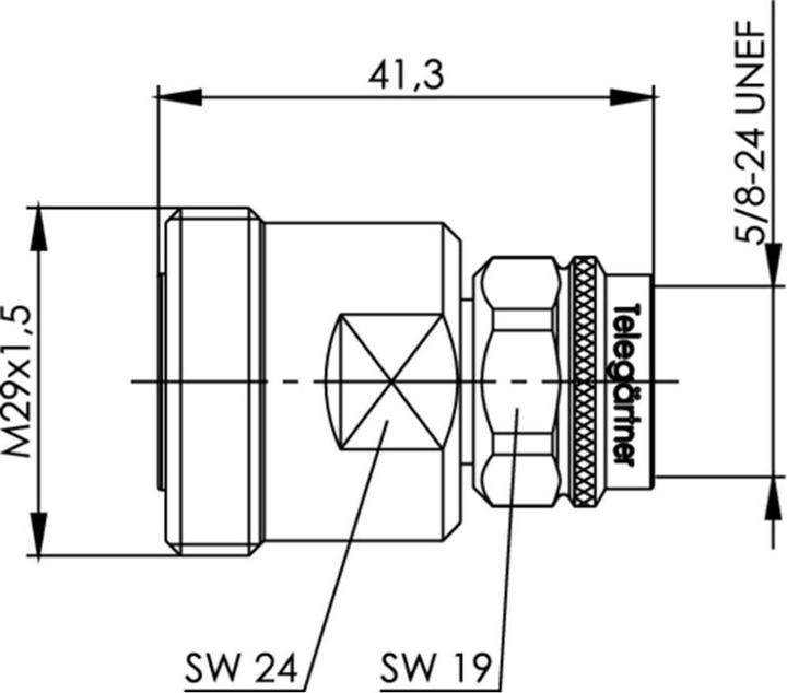 Actual product image Telegärtner Coax adapter 7-16 DIN socket -