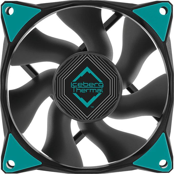 Produktbild Iceberg Thermal IceGALE Xtra Computergehäuse Ventilator 8 cm Schwarz 1 Stück(e) (80 mm, 1 x)