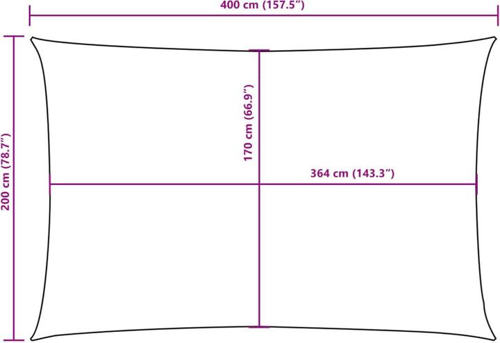 Produktbild VidaXL Sonnensegel (200 x 400 cm)
