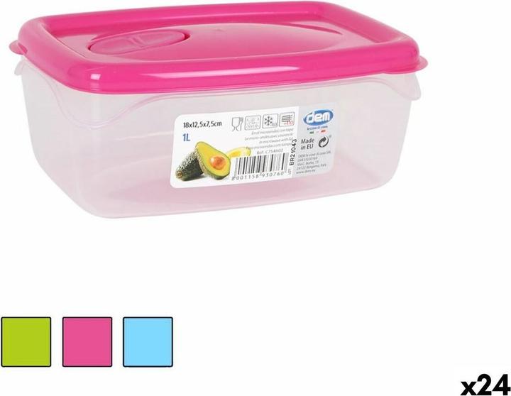 DemoPectol Lunchbox hermetisch Dem rechteckig 18 x 12,5 x 7,5 cm (24 Stück)