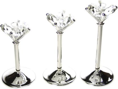 Produktbild Nordisk Design Leuchter Diamant, Höhe 21 cm, versilbert, anlaufgeschützt