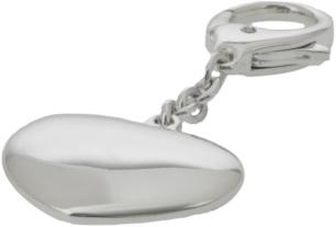 Nordisk Design Schlüsselanhänger Herz, 3.5 x 4 cm, versilbert, anlaufgeschü