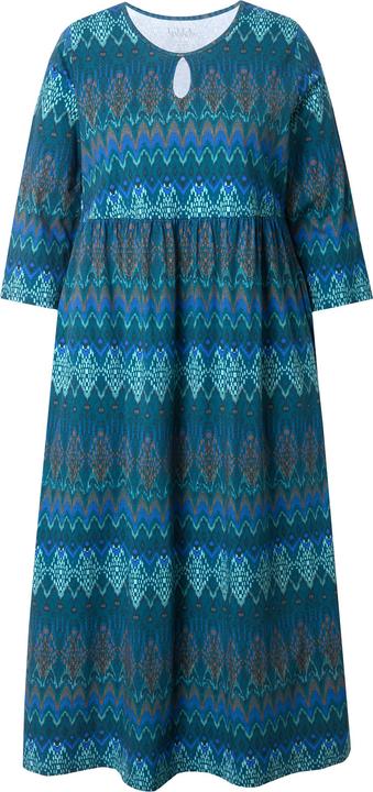 Produktbild Ulla Popken Jerseykleid, A-Linie, Tropfen-Ausschnitt, 3/4-Arm (60)