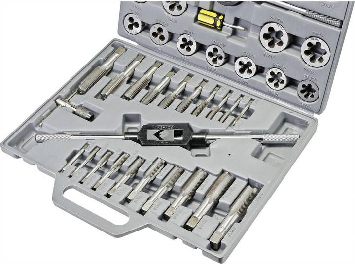 Toolcraft Jeu de filières et tarauds de 45 pièces