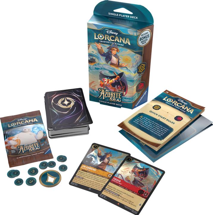 Produktbild Disney Lorcana Trading Card Game: Azurblaues Meer - Bernstein und Rubin Deck (Deutsch) (Deutsch, Booster Pack)