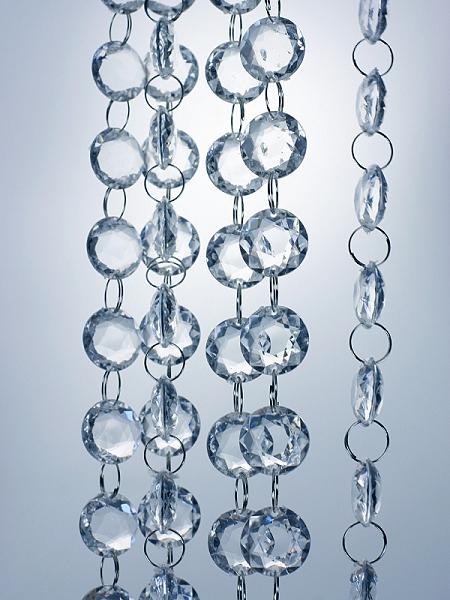 Image du produit Partydeco Crystal garland, colourless, 1m (1 pkt / 1 pc.)