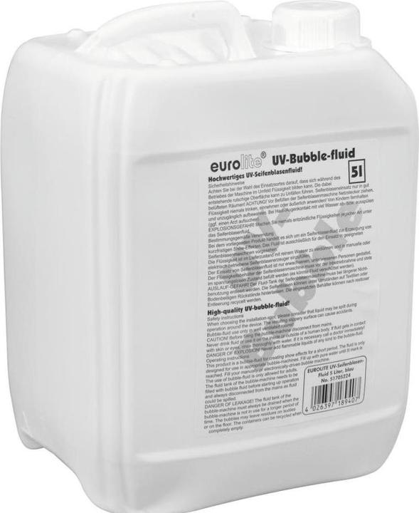 Image du produit Eurolite Fluide pour bulles de savon bleu 5 l