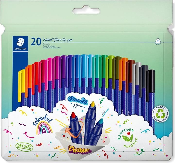 Image du produit Staedtler Fasermaler triplus color rPP 20St (Multicolore, 20 x)