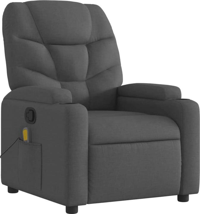 VidaXL Massagesessel Dunkelgrau Stoff,Farbe: Dunkelgrau,Material