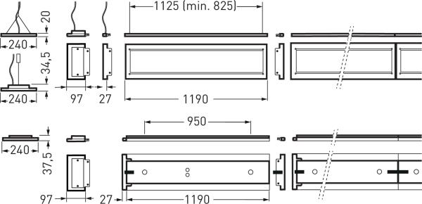 Produktbild Trilux LED-Anbau/Pendel-Leuchte LuceoS Act #7018051 (3200 lm)