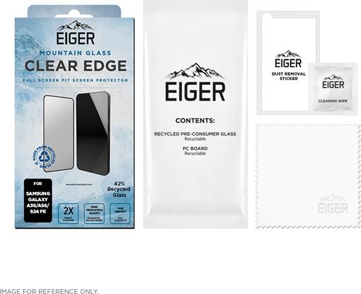 Image du produit Eiger SP Mountain Glass Clear Edge Galaxy A36/A56/S24 FE (1 pièce(s), Samsung Galaxy S24 FE, Samsung Galaxy A56, Samsung Galaxy A36)