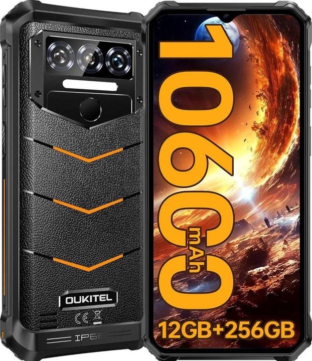 Image du produit Oukitel WP38 (256 Go, Orange, 6.52", Double SIM hybride, 13 Mpx, 4G)