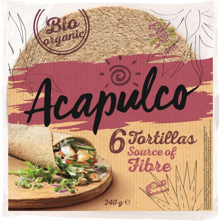 Image du produit Acapulco Tortillas 6 wraps de blé entier bio (240 g)