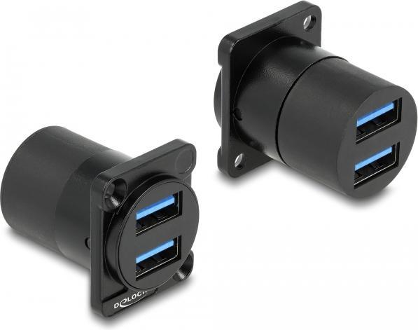 Delock D-Typ Modul USB 3.2 Gen 1 Typ-A 2 x Buchse zu 2 x Buchse
