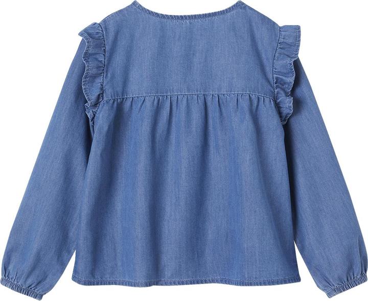 Produktbild Vertbaudet Mädchen Jeansbluse mit Volants (134)