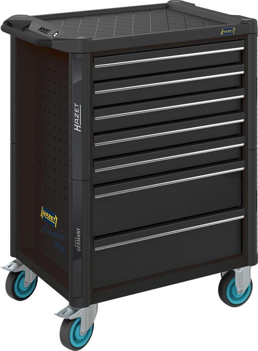Produktbild HAZET Werkstattwagen Assistent 179N-7-RAL9005 ∙ Schubladen, flach: 5 x 81 x 522 x 398 mm ∙ Schublad…