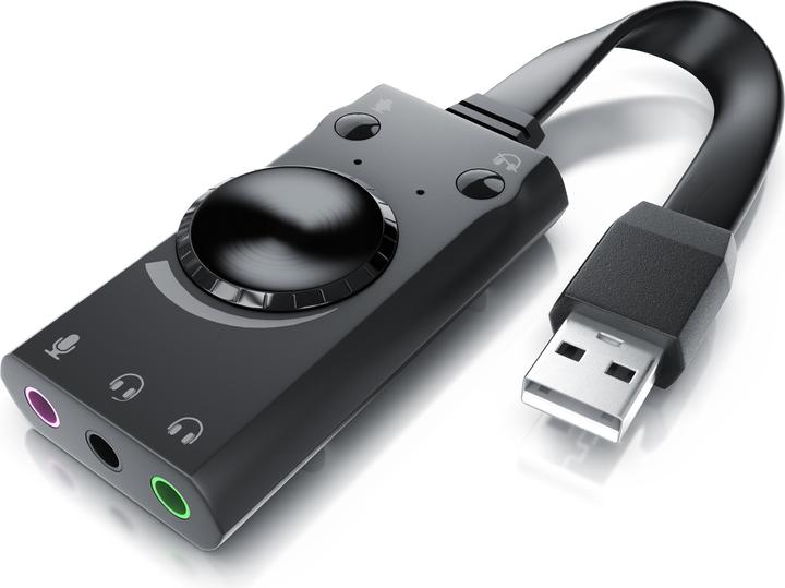 Immagine prodotto CSL Scheda audio USB con suono surround, mini scheda audio USB esterna con controllo del volume (USB 2.0)