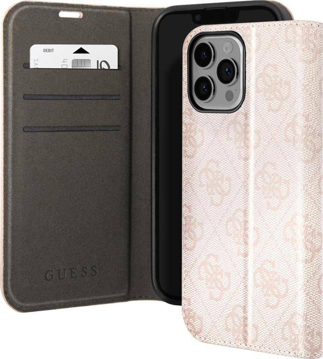 Produktbild Guess GUBKP14XHG4SHP iPhone 14 Pro Max 6,7" różowy/pink book 4G Vintage Gold Logo (Apple iPhone 14 Pro Max)
