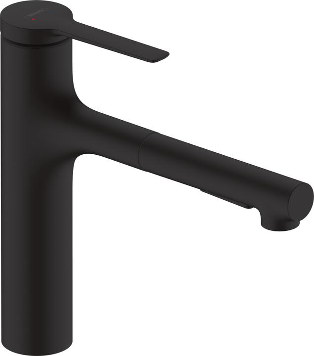 Produktbild hansgrohe Einhebel-Küchenmischer Zesis M33 ComfortZone 160, 2 jets mattschwarz