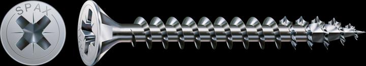 Actual product image Spax Screw R 88094 Countersunk head with point/cross recess -PZ 4.5 x 45/39-Z Galvanised steel WIROX (200 Screws per piece)