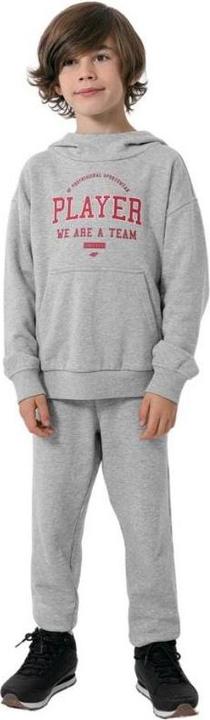 Produktbild 4F Jungen Sweatshirt cool hellgrau melange HJZ22 JBLM006 27M 146cm (27)