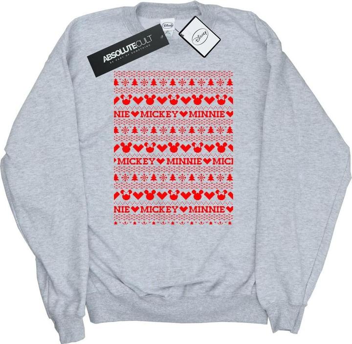Disney Mickey And Minnie Christmas Fair Isle Sweatshirt (XL)