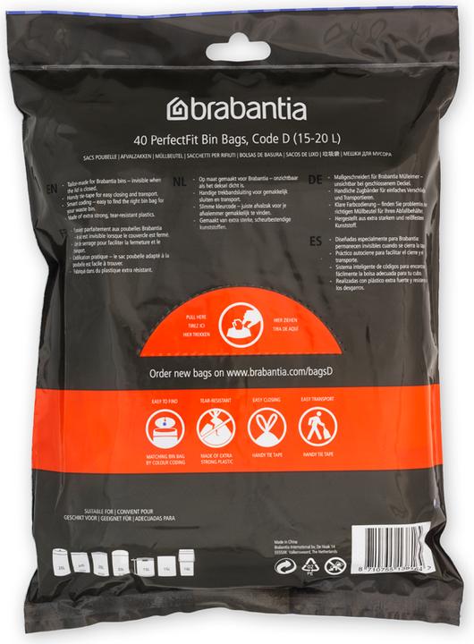 Productafbeelding Brabantia PerfectFit Tassen (40 x, 20 l)