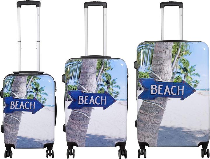 Immagine prodotto Trendyshop365 3-teiliges Hartschalen-Kofferset (Bagaglio a mano (fino a 50 litri), M (50 - 90l), L (90 - 115l))