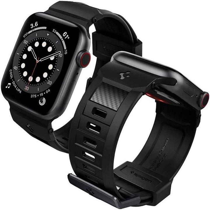 Image du produit Spigen BANDE RUGGED Apple Watch 4/5/6/7/8/SE (38/40/41MM) MATTE BLACK (38 mm, 40 mm, 41 mm, Polyuréthanes thermoplastiques (TPU))