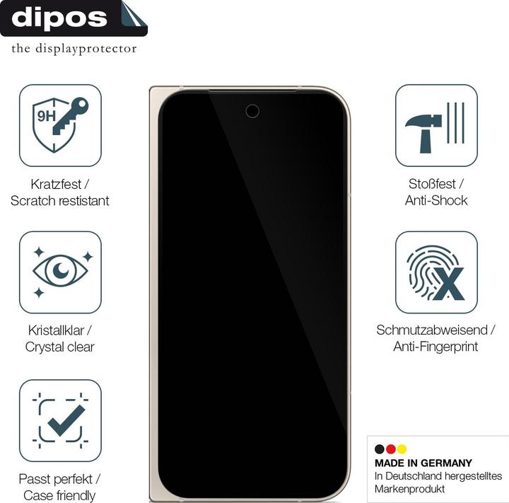 Immagine prodotto Dipos Anti-Shock Pellicola Protettiva (1 Pezzo/i, Google Pixel 9 Pro Fold)