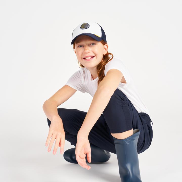 Actual product image Tribord Sailing cap kids Sailing 500 light beige/blue (52, 53, 54, 55)