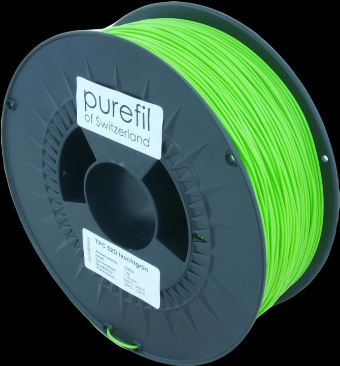 Actual product image Purefil Filament (TPC, 1.75 mm, 1000 g, Green)