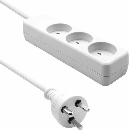 Immagine prodotto MicroConnect Striscia di alimentazione danese a 3 vie 5m (3 x, CEE 7/3, 5 m)