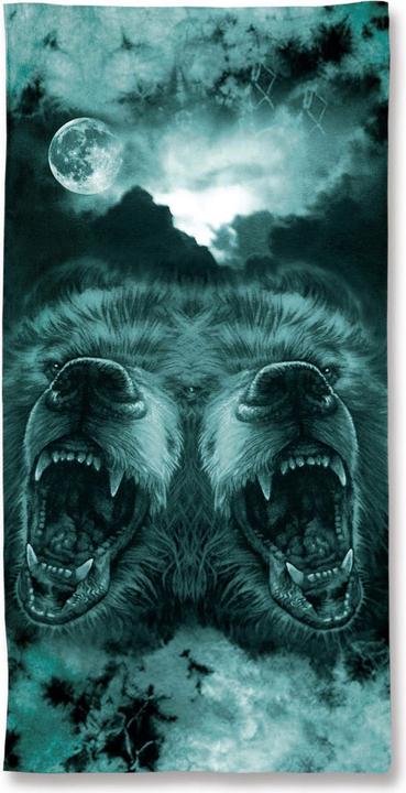Grizzly Roar At The Moon Towel