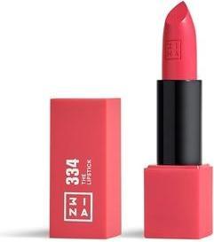Image du produit 3INA Makeup The Lipstick 334 Rouge à lèvres mat rose vif avec vitamine E et beurre de karité Longue (Rose vif mat)