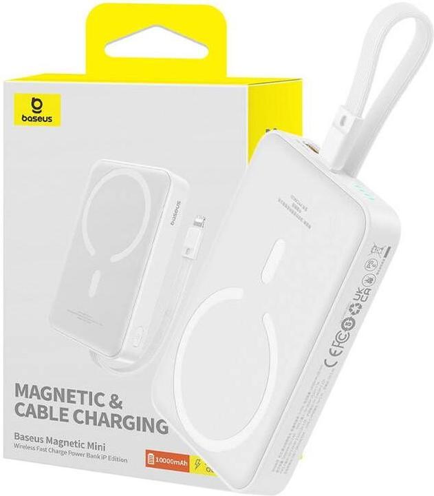 Productafbeelding Baseus Powerbank Magnetic Mini 10000mAh 20W MagSafe (wit) (10000 mAh, 20 W, 20 Wh)