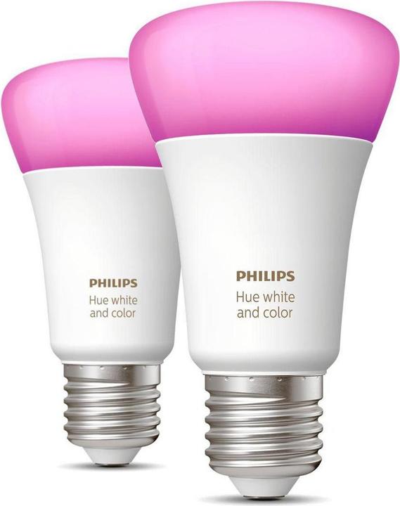 Produktbild Philips Hue White & Color Ambiance BT (E27, 9.50 W, 806 lm, 2 x, F)
