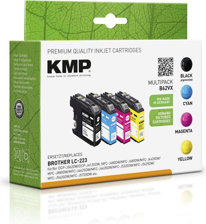 Produktbild KMP Tinte ersetzt LC223VAL (M, C, Y, BK)
