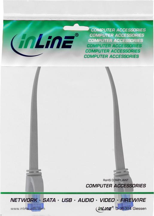 Immagine prodotto InLine Cavo patch piatto (U/FTP, CAT6a, 0.25 m)
