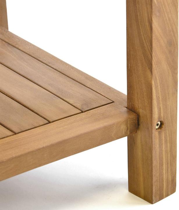 Produktbild VCM Beistelltisch Blumenhocker Teakholz behandelt Balkon Terrasse 50x50cm (50 cm)