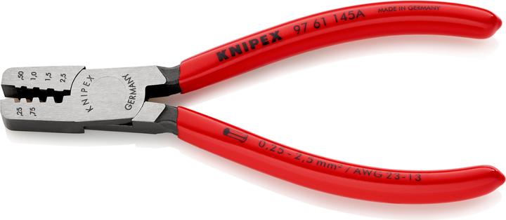 Actual product image Knipex Crimping Pliers for wire ferrules (145 mm)